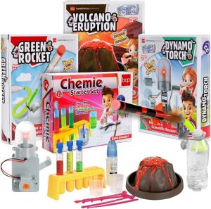 4-in-1 Science Project Kit, STEM & STEAM DIY Lab Experiments for Kids