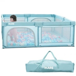 IKARE Extra Large Baby Playpen with Portable Carry Bag, Item May Vary Slightly from Picture - Appears New 