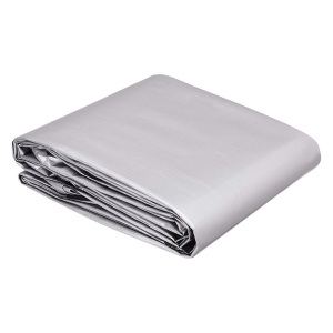 Amazon Commercial Multi Purpose Waterproof Poly Tarp Cover, 10' x 20', Silver/Black - Appears New