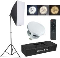 MOUNTDOG Softbox Lighting Kit,&nbsp;19.7"X27.5" Reflector and 3 Colors Temperature 85W Bulb with Remote
