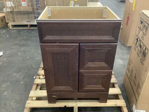 Sedgewood 24.5 in. W x 18.75 in. D x 34.375 in. H Vanity in Dark Cognac - No Top, Scratch & Dent 