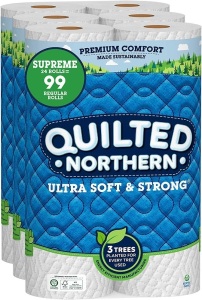 Quilted Northern Ultra Soft and Strong Toilet Paper, 24 Supreme Rolls, Packaging May Vary - NEW