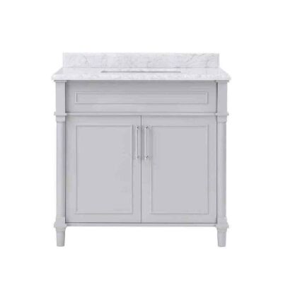 Home Decorators Collection Aberdeen 36in. Dove Grey Bathroom Vanity 