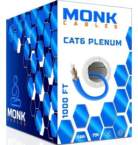 MONK CABLES | CAT6 Plenum Cable 1000ft