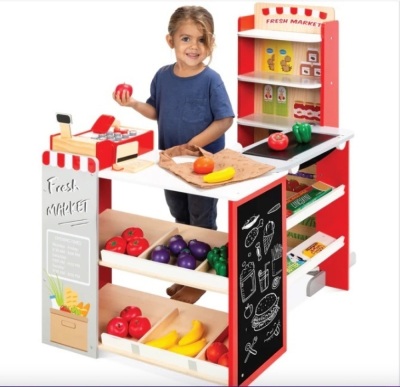 Kids Pretend Play Grocery Store Supermarket Toy Set w/ Accessories