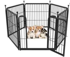 FXW Rollick Dog Playpen, 24" Height for Puppies/Small Dogs, 6 Panels