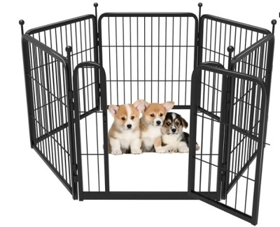 FXW Rollick Dog Playpen, 24" Height for Puppies/Small Dogs, 6 Panels