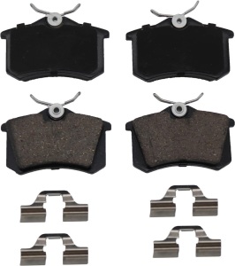 H HENZIKON HIGH-PERFORMANCE HZ340 QuietCast Premium Ceramic Disc Brake Pad Set - Compatible With Select Audi A3,A4,A6,A8,Allroad,RS6,S4,S6,S8,TT;Volkswagen Beetle, Golf, Jetta,Passat,Quantum;REAR 