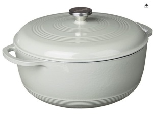 Lodge 7.5 Quart Enameled Cast Iron Dutch Oven with Lid – Dual Handles 