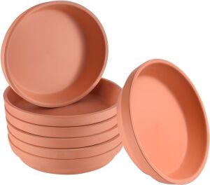  Mini Terracotta Plant Saucers, 7.4", 6 pc