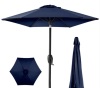 Outdoor Market Patio Umbrella w/ Push Button Tilt, Crank Lift - 7.5ft