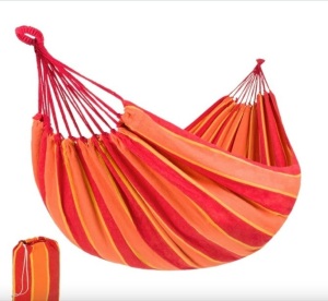 2-Person Brazilian-Style Double Hammock w/ Portable Carrying Bag