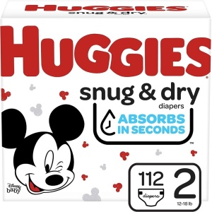 Huggies Snug & Dry Diapers, Size 2, 112 Ct