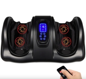 Therapeutic Foot Massager w/ High Intensity Rollers, Remote, 3 Modes