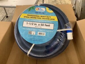  U.S. Pool Supply 1-1/2" x 50 Foot Professional Heavy Duty Spiral Wound Swimming Pool Vacuum Hose with Kink-Free Swivel Cuff & Flexible 