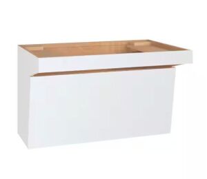 Hampton Bay Courtland 36 in. W x 22 in. H Cabinet Floating Plumbing Skirt Moulding in Polar White 