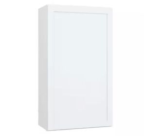 Hampton Bay Courtland 24 in. W x 12 in. D x 42 in. H Assembled Shaker Wall Kitchen Cabinet in Polar White 