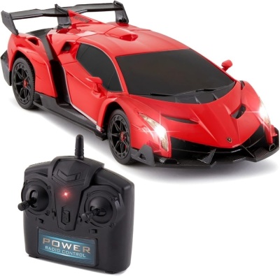 1:24 Scale Kids Licensed RC Lamborghini Veneno Car, Head and Taillights