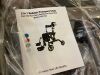  Health Line 2 in 1 Rollator Walker & Transport Chair with Detachable Footrests and Reversible Backrest, Titanium  - 3