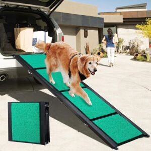  67"L Extra Long Folding Pet Ramp with Non-slip Carpet Surface, 17" Wide, for Medium Large Dogs Up to 220LBS