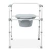 Medline 3-in-1 Elongated Steel Commode, 350lb Capacity