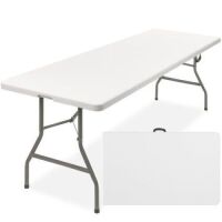 Portable Folding Plastic Dining Table w/ Handle, Lock - 8ft&nbsp;