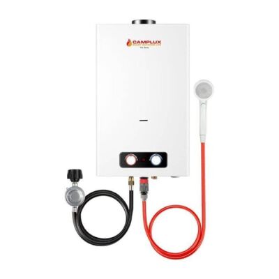 Camplux 4.22 GPM 16L Portable Tankless Gas Water Heater - Dented 