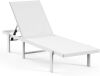 Ciokea Aluminum Chaise Lounge Chair, White 