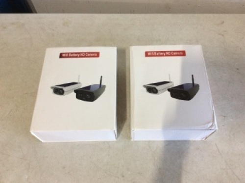 Lot of (2) 1080P HD Wifi Cameras, Battery Operated - Appear New