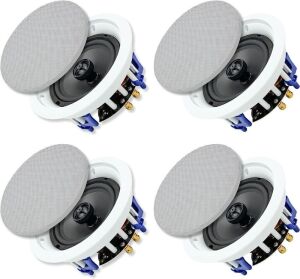  Herdio 6.5 inch 2-Way Ceiling Speakers, 4 Pack