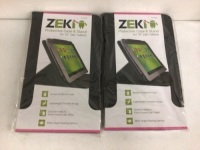 Lot of (2) Zeki Case/Stand for 10" Zeki Tablet, Appears New, Sold as is
