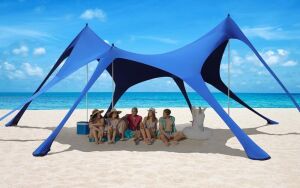 Beach Tent Sun Shelter UPF50+ with 8 Sandbags, 20' x 13' 