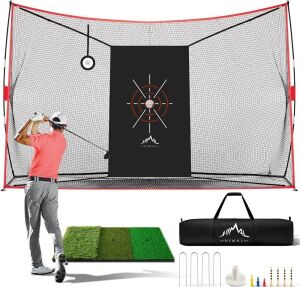 10x7ft Heavy Duty Golf Practice Net with Targets 