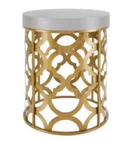 Hampton Bay 19 in. H Metal Garden Stool&nbsp;