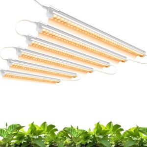  Monios-L T8 2' LED Grow Lights 24W, 6-Pack 