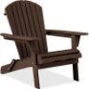 Folding Wooden Adirondack Chair, Accent Furniture w/ Natural Woodgrain