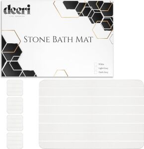 Deeri Stone Bath Mat with 4 Coasters