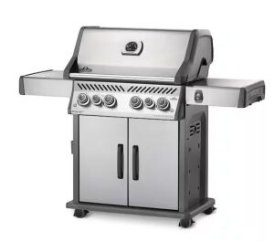 Napoleon Rogue 4-Burner Propane Gas Grill in Stainless Steel with Infrared Rear and Side Burners