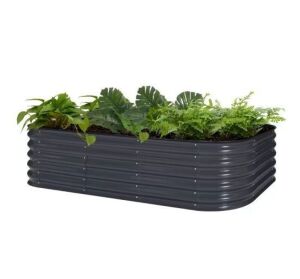 8 ft. x 2 ft. x 1.4 ft. Galvanized Raised Garden Bed