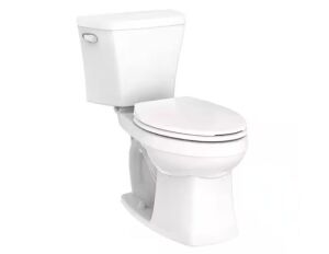 Gerber Avalanche 2-Piece 1.28 GPF Single Flush Elongated Toilet in White with Slow Close Seat 