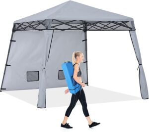 Slant-Leg Pop Up Canopy with Sun Wall 