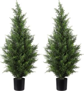 Artificial Topiary Cedar Trees, 2 Pack 