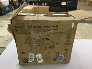 Retractable Garden Hose Reel 100ft, 1/2"Reinforced Leak-proof Water Hose