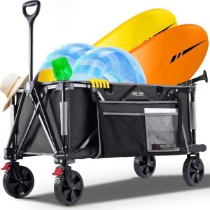 Overmont Collapsible Foldable Wagon Cart