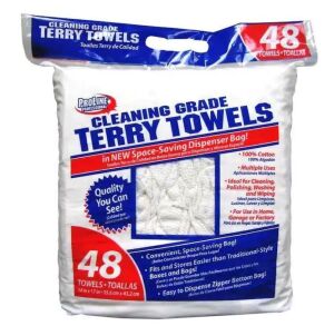 ProLine Cleaning-Grade Terry Towels, 48-Pack