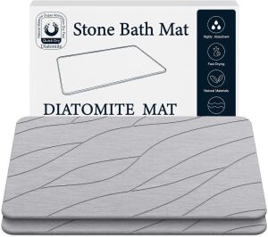 Diatomite Stone Bath Mat, 2 Pack 