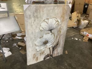 Flower Canvas Wall Art 36" x 48" 