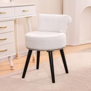 Sherpa Vanity Chair with Low Back