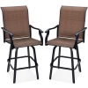 Set of 2 Swivel Barstools w/ 360 Rotation, All-Weather Mesh