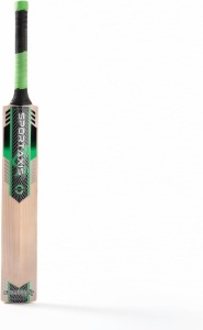 PORTSAXIS Hitwin Grade 2 Kashmir Willow Cricket Bat, Rubber Grip, Concave Back Profile, Semi Round Bottom, Full Size